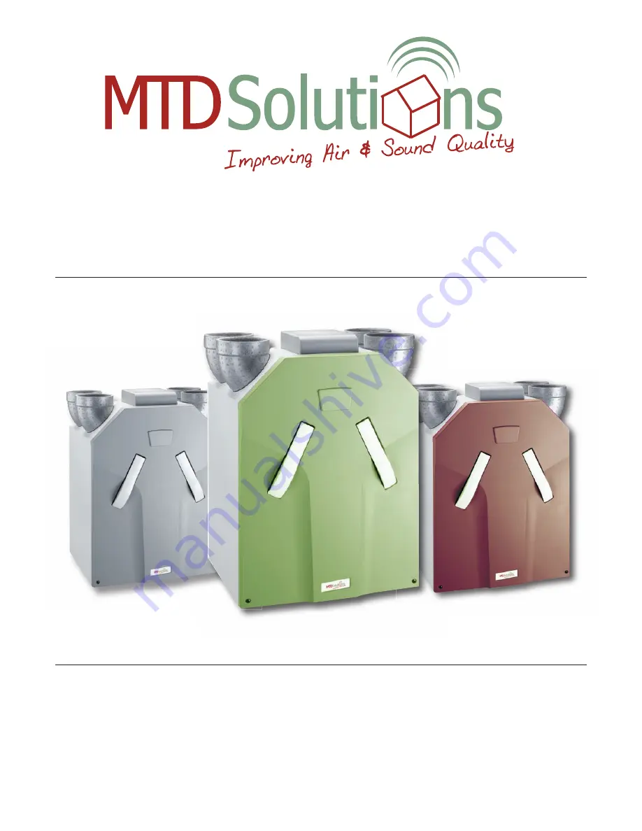 MTD MTD-ERV 350 Installation & Operating Manual Download Page 1