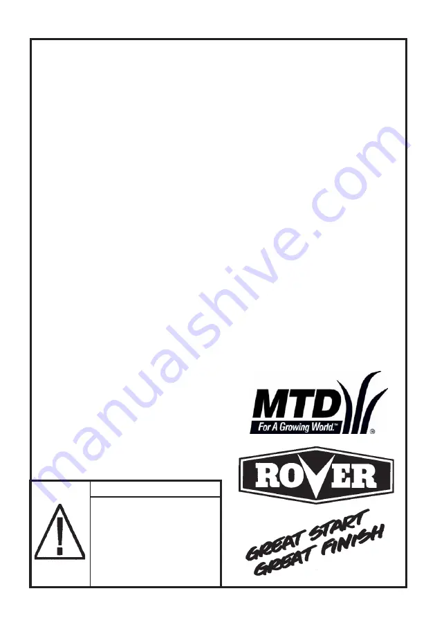 MTD Mulch 'N Catch 35M User Manual Download Page 1