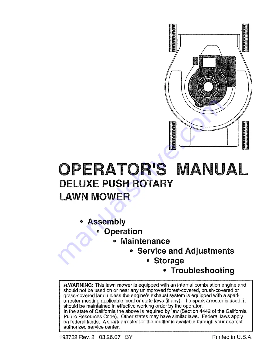 MTD PR600N21RH Operator'S Manual Download Page 1