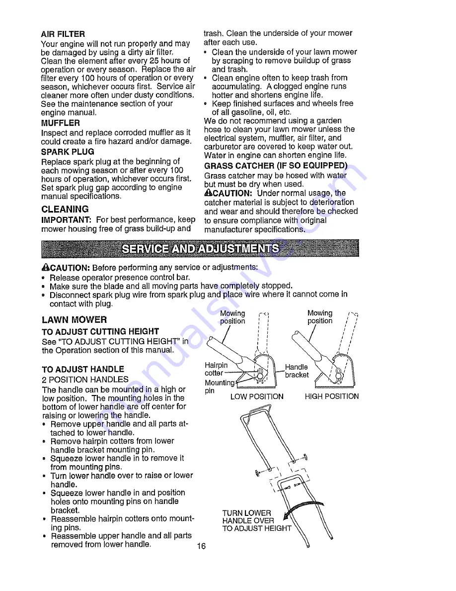 MTD PR600N21RH Operator'S Manual Download Page 16