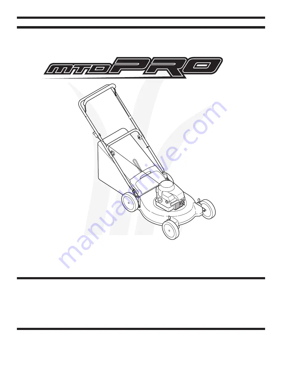 MTD Pro 400 Series Operator'S Manual Download Page 1