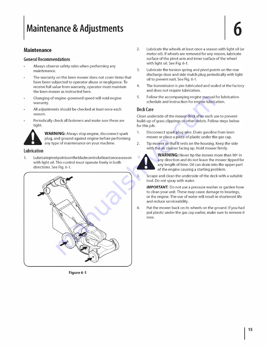 MTD Series V560 Скачать руководство пользователя страница 15