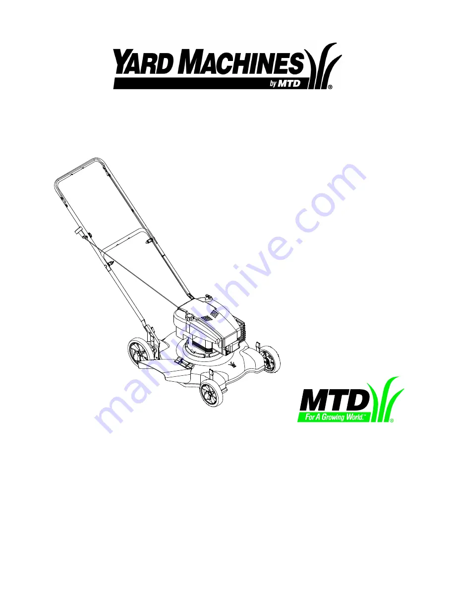 MTD Yard Machines 080 Series Operator'S Manual Download Page 1