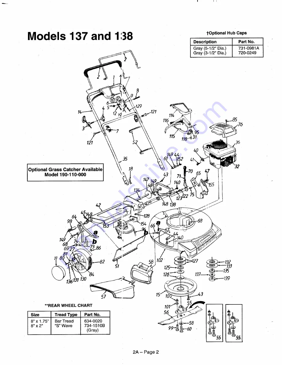 MTD Yard Machines 124-137C000 Illustrate Parts List Download Page 2