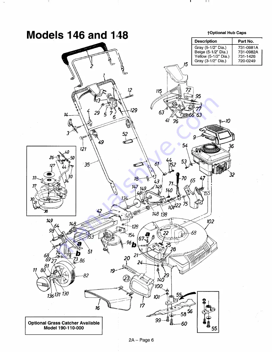 MTD Yard Machines 124-137C000 Illustrate Parts List Download Page 6