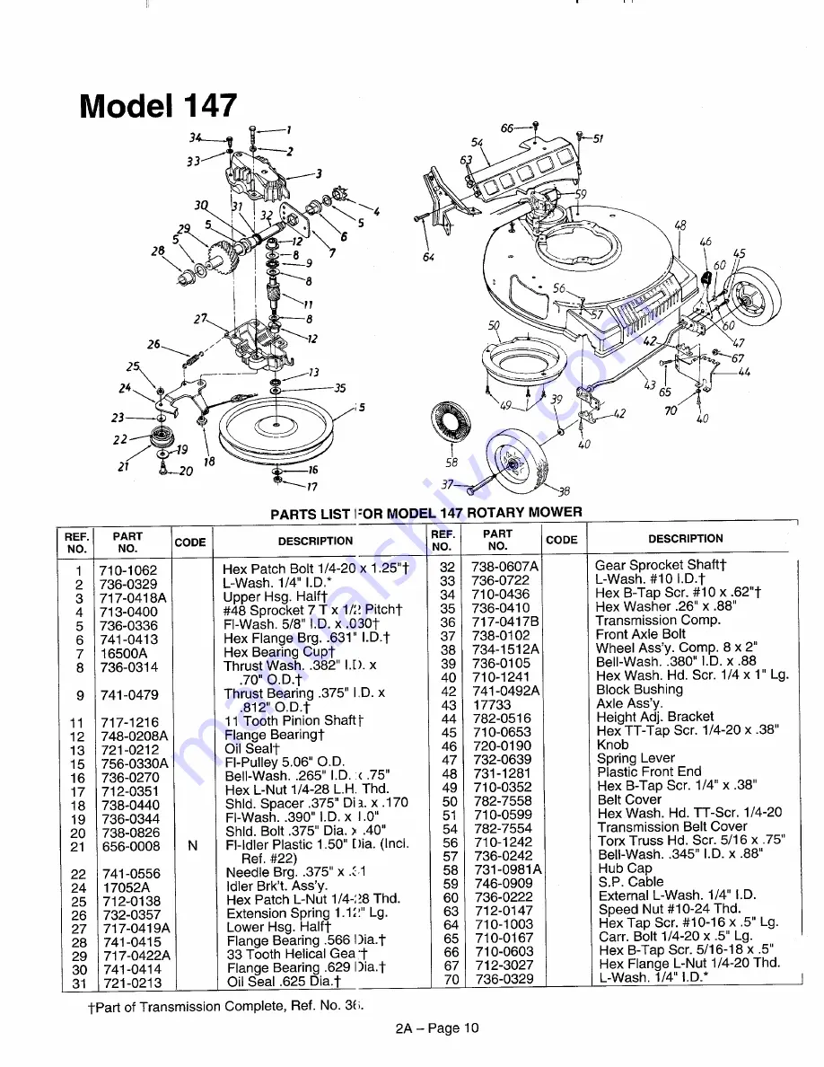 MTD Yard Machines 124-137C000 Illustrate Parts List Download Page 10