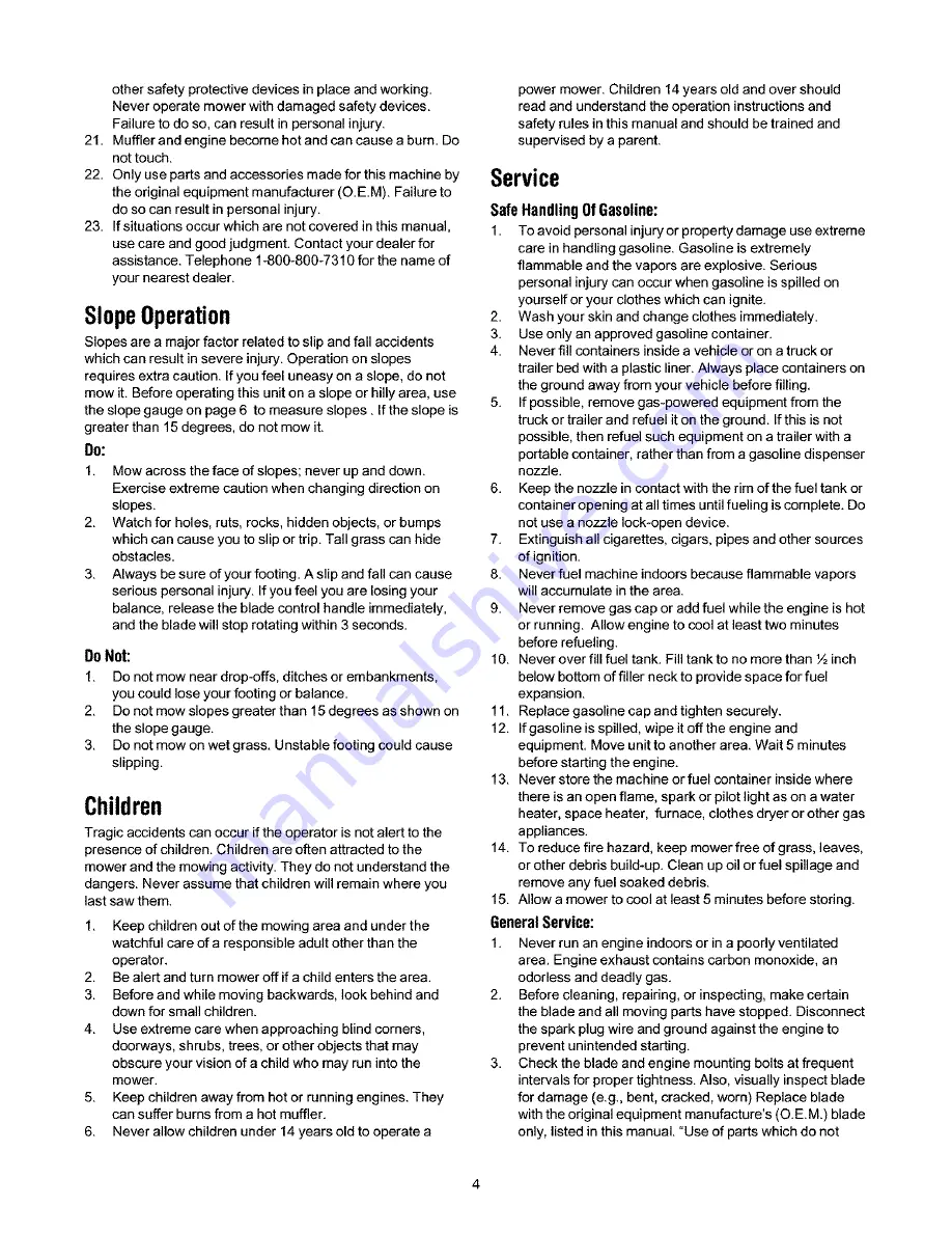 MTD Yard Machines 410 Series Operator'S Manual Download Page 4