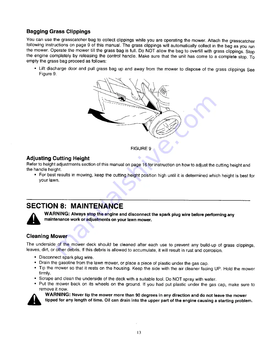 MTD Yard-Man 12A-559K402 Operator'S Manual Download Page 13