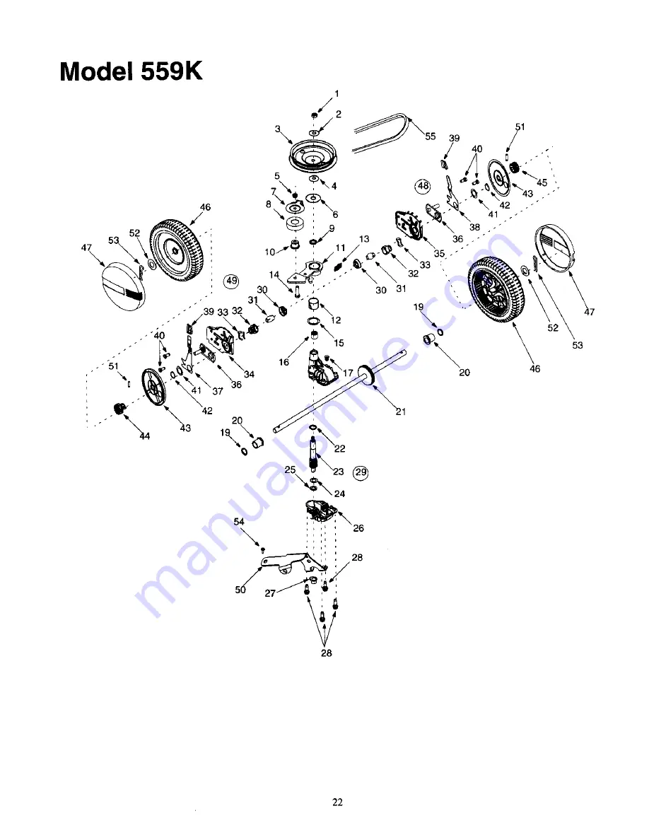 MTD Yard-Man 12A-559K402 Скачать руководство пользователя страница 22