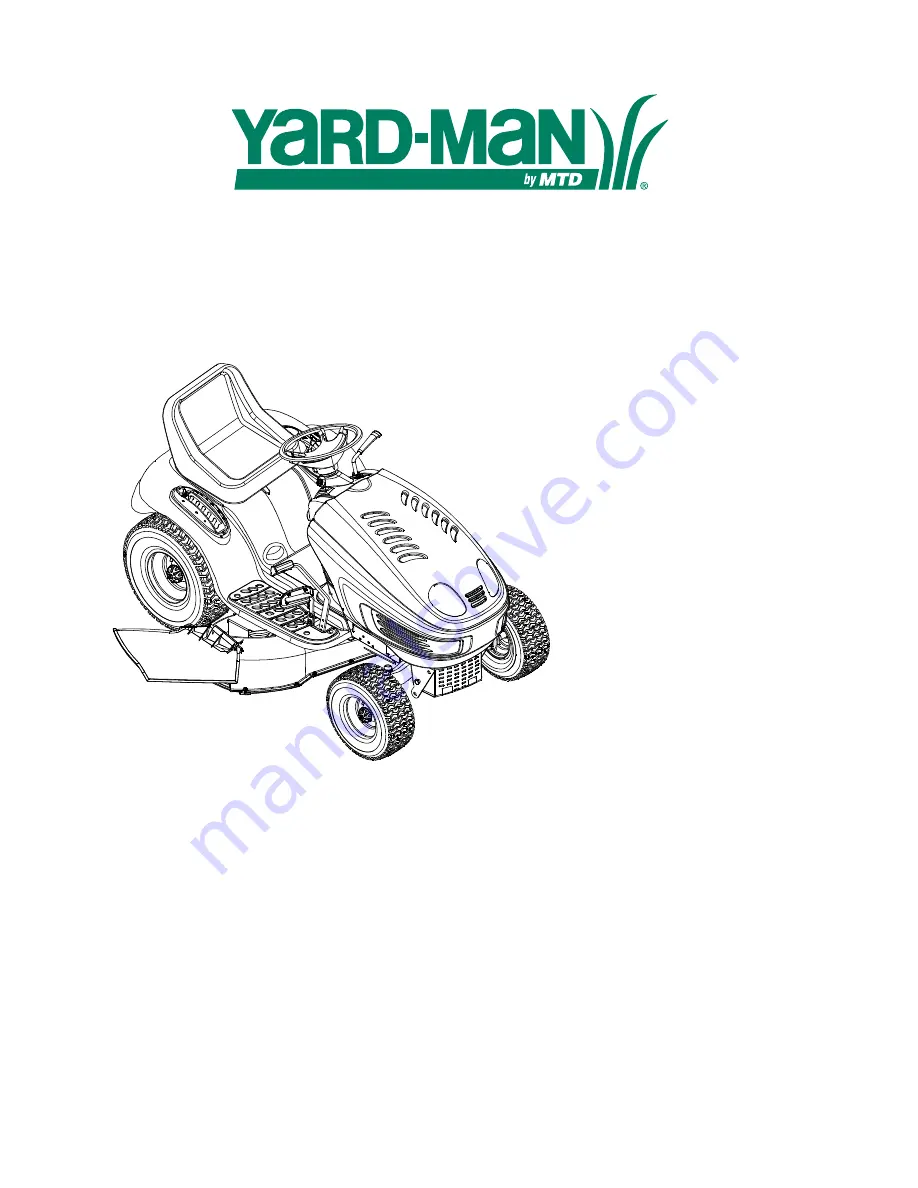 MTD YARD-MAN X614G Operator'S Manual Download Page 1