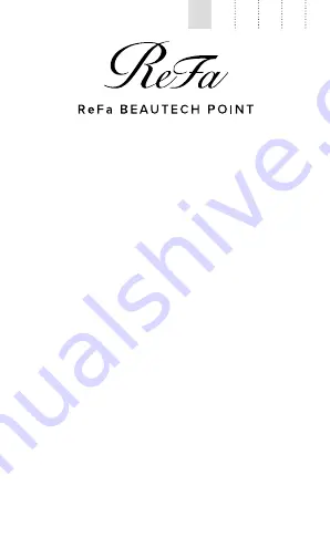 MTG ReFa BEAUTECH POINT Manual Download Page 1