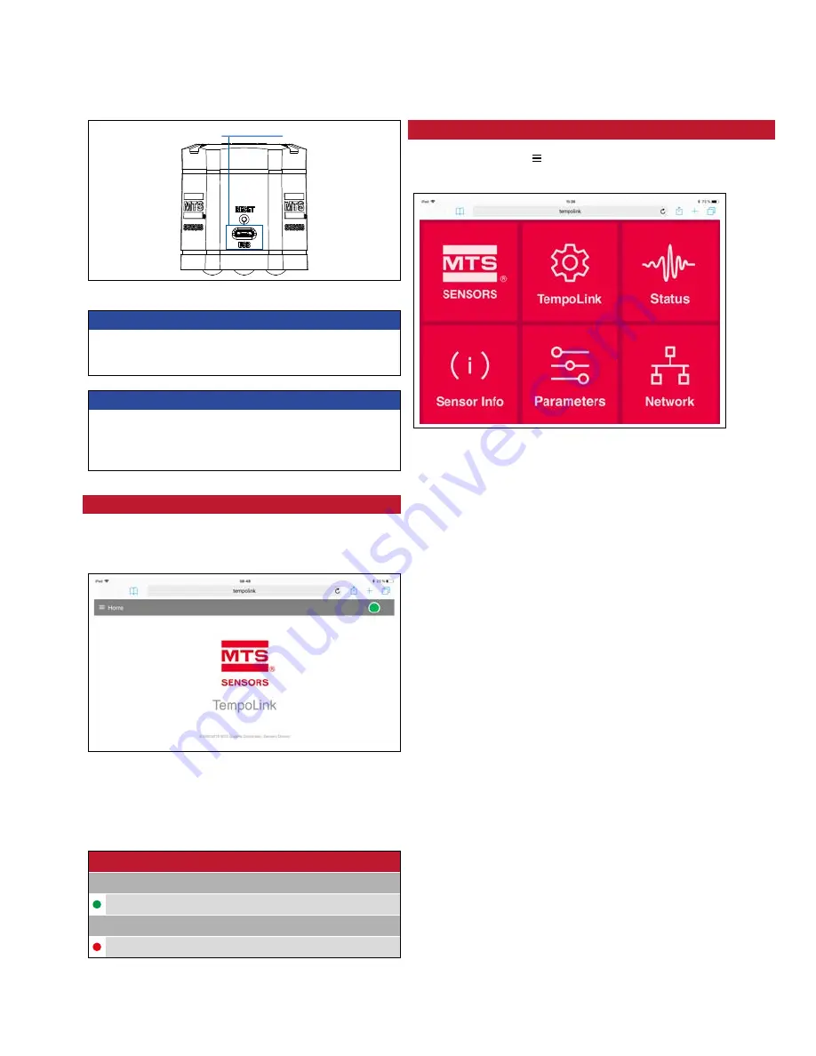 MTS Sensors TempoLink Smart Assistant Operation Manual Download Page 8