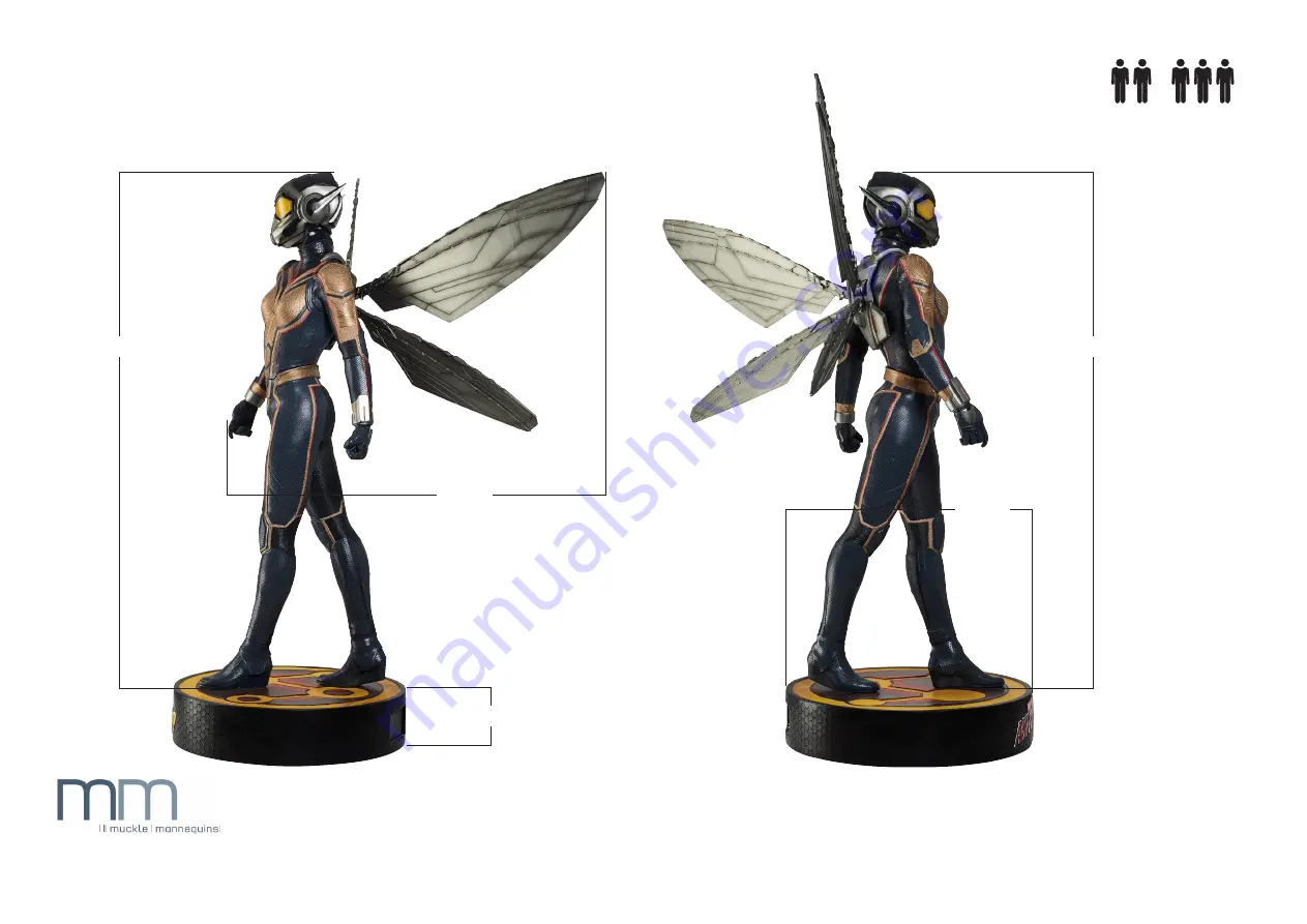 Muckle Mannequins Marvel Ant-Man and the Wasp WSP-ATWP-1 Скачать руководство пользователя страница 2