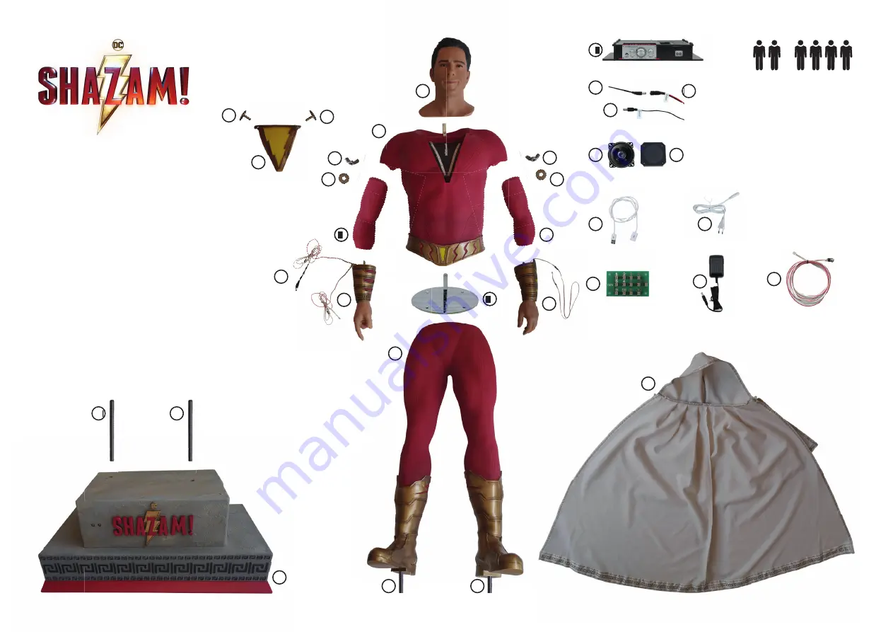 Muckle Mannequins SHAZAM! SHA-SHA-1 Assembly Instructions Manual Download Page 2