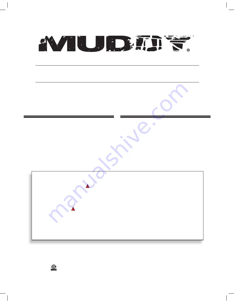 Muddy BBT500 Instruction Manual Download Page 1