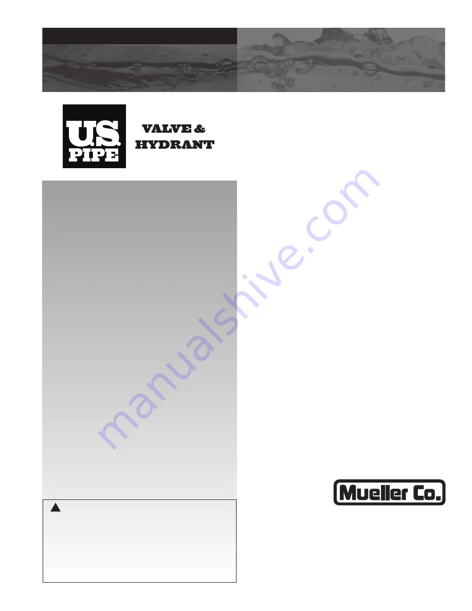 Mueller U-20806 Installation Instructions Manual Download Page 1