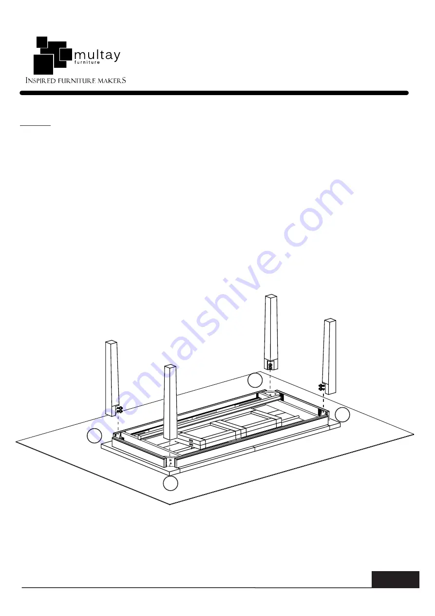 Multay Banquet Table Скачать руководство пользователя страница 4