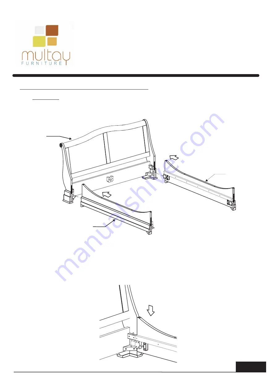 Multay Marseille Bed 150 Low Footboard Скачать руководство пользователя страница 3