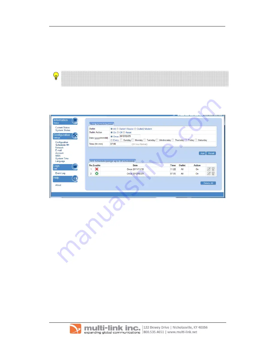 Multi-Link IP Power Stone 4000 User Manual Download Page 20