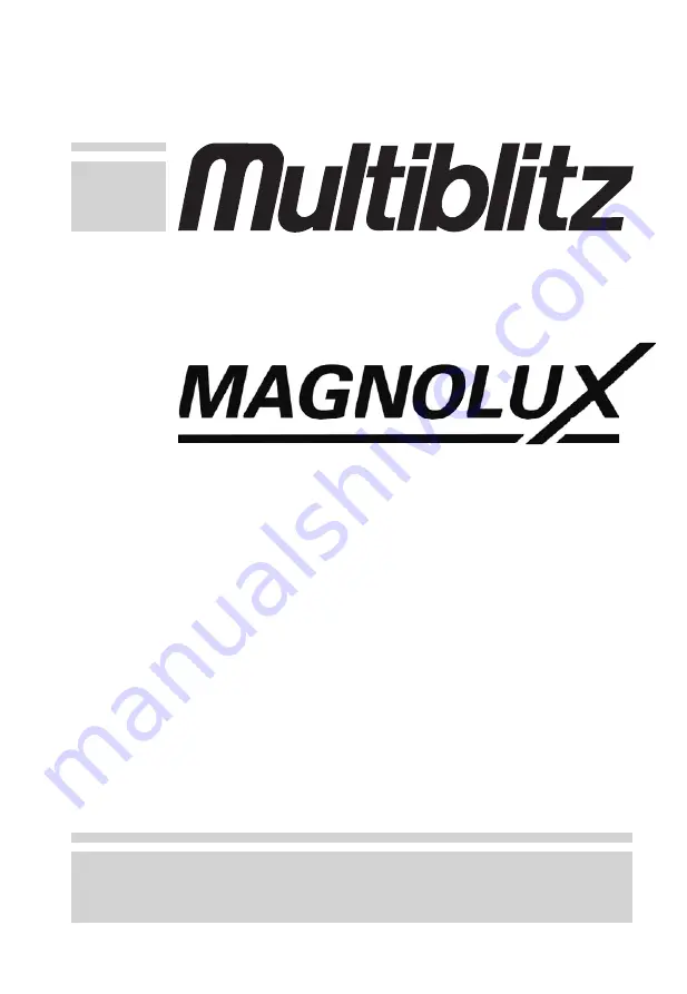 Multiblitz MAGNOLUX 1200 Скачать руководство пользователя страница 1