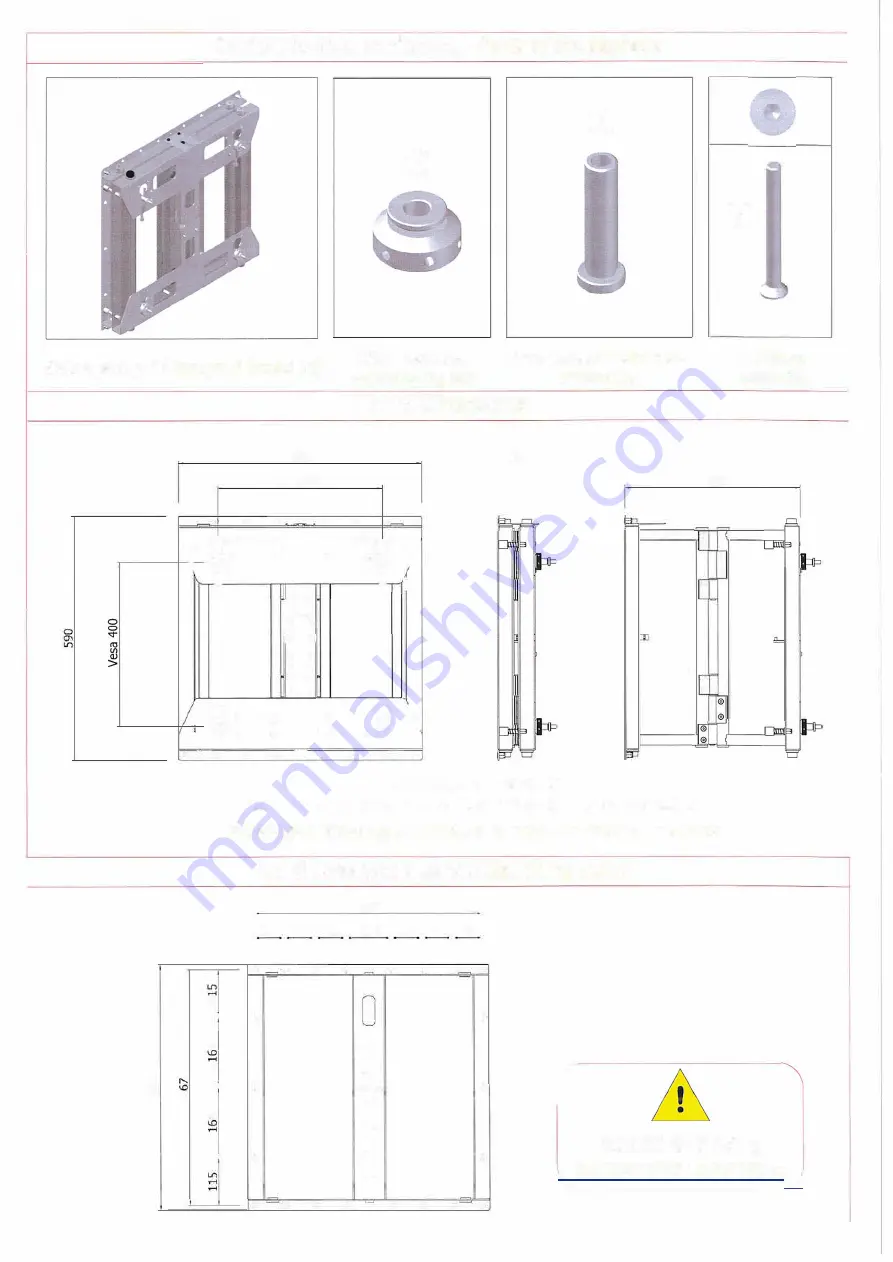 Multibrackets M Public Video Wall Mount Push SD 150Kg Max Installation Manual Download Page 5