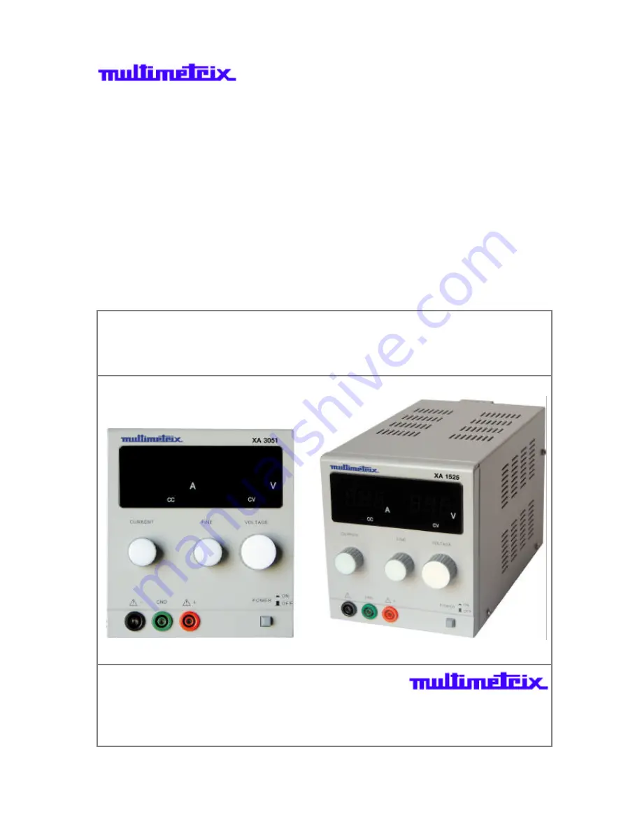 Multimetrix XA 1525 User Manual Download Page 1