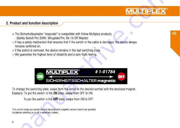 Multiplex 1-01784 Instruction Manual Download Page 8