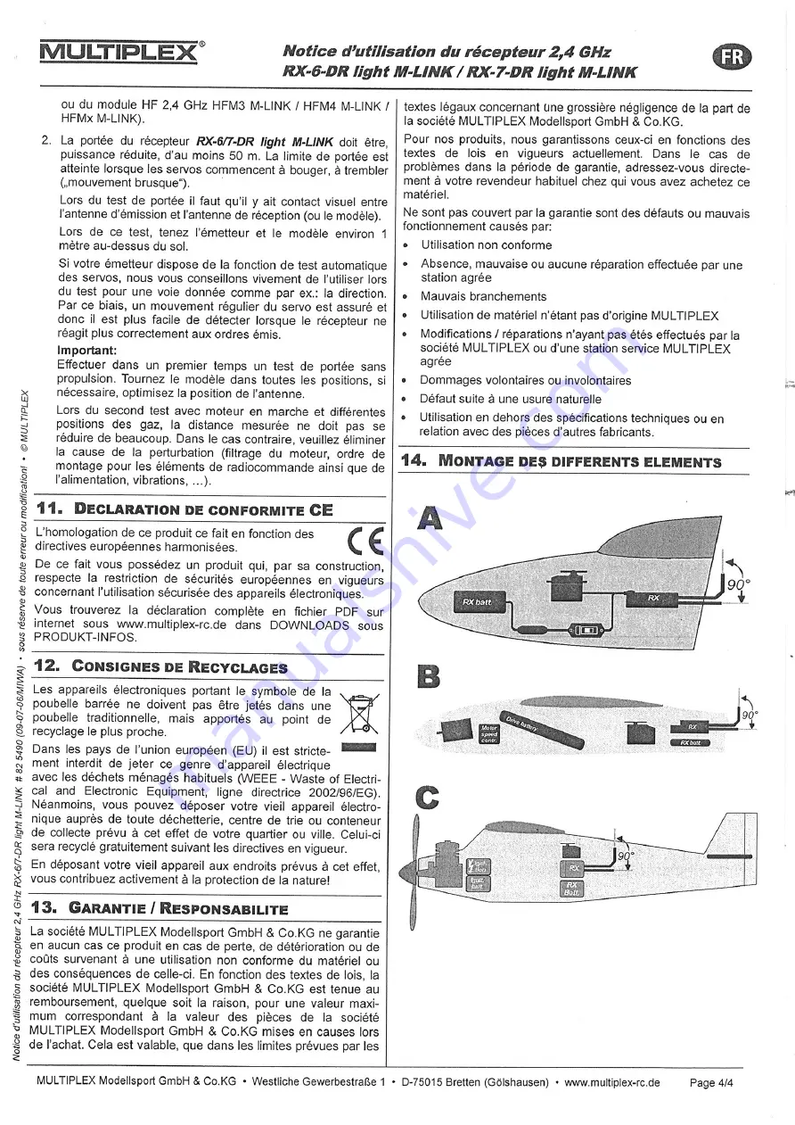 Multiplex 5 5809 Operating Instructions Manual Download Page 12