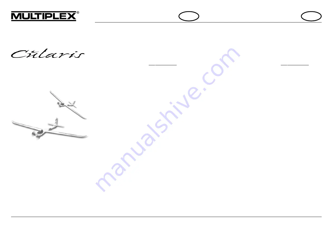 Multiplex Cularis RR 26 4218 Manual Download Page 1