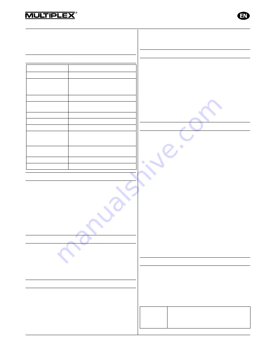 Multiplex RX-6 light M-LINK Operating Instructions Manual Download Page 6