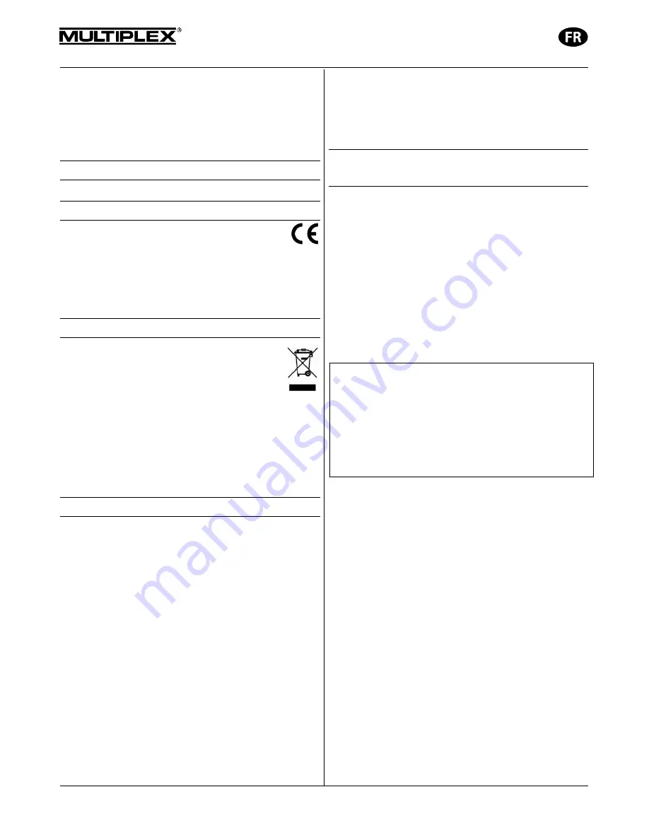 Multiplex RX-6 light M-LINK Operating Instructions Manual Download Page 13