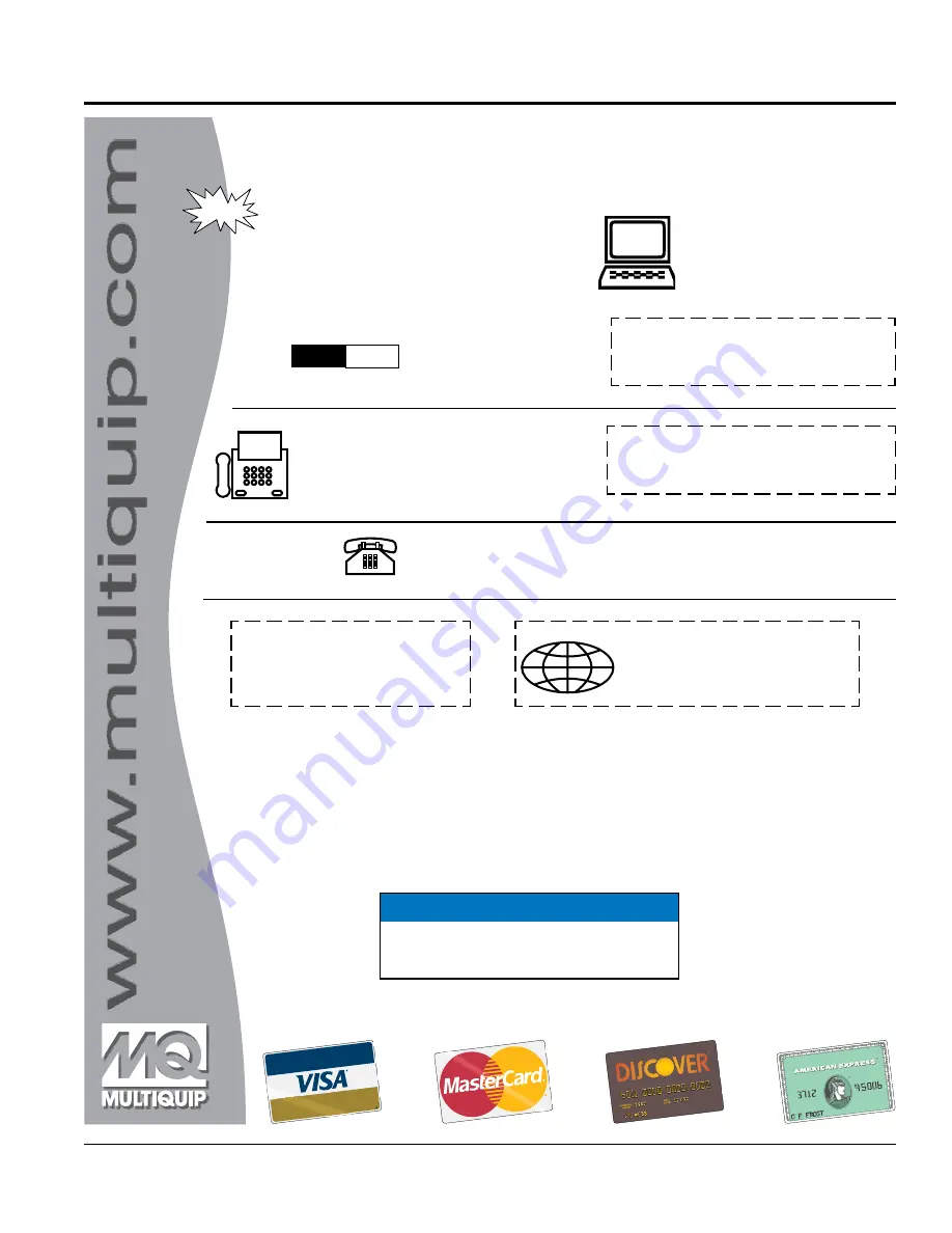 MULTIQUIP GAC-6HZ Operation And Parts Manual Download Page 3