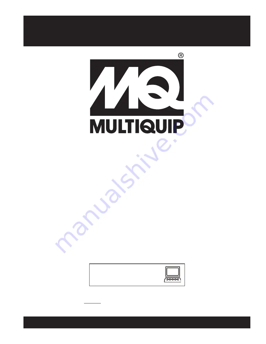 MULTIQUIP MP1415E Operation And Parts Manual Download Page 1