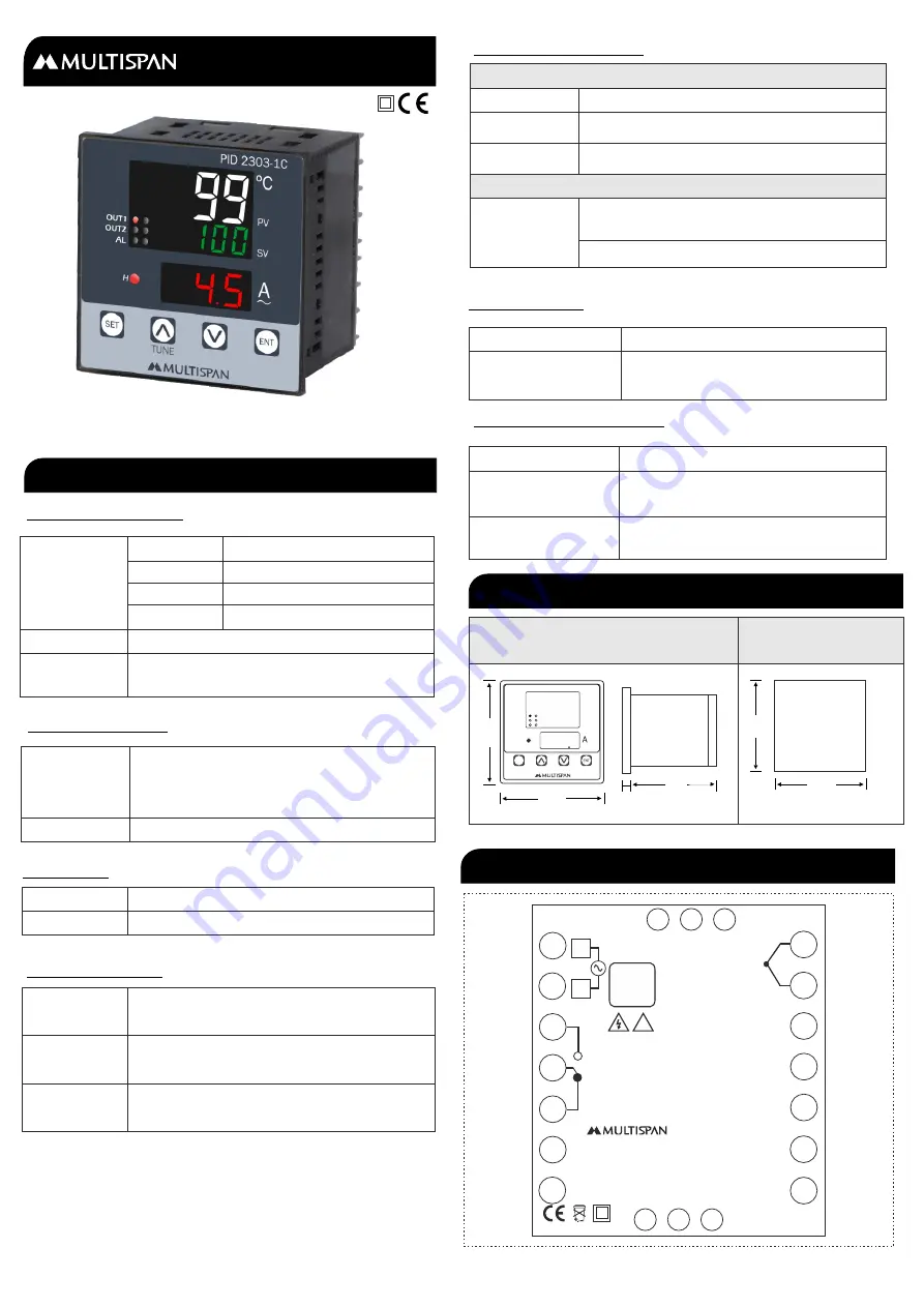 MULTISPAN PID 2303-1C Manual Download Page 1