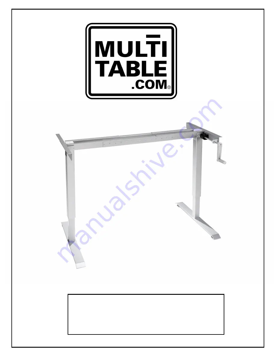 MultiTable Manual ModTable Assembly Instructions Manual Download Page 1