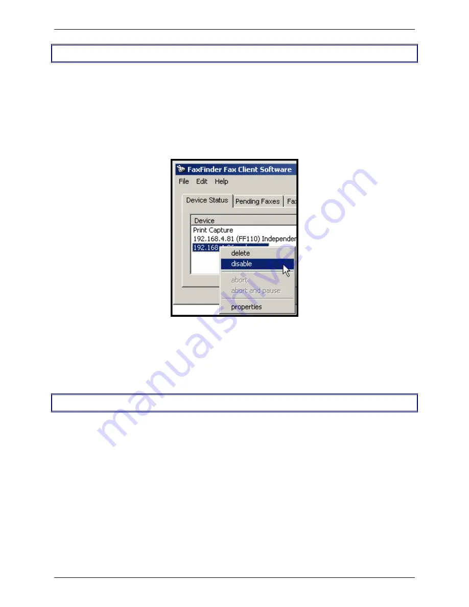 Multitech FaxFinder FF200 Administrator User Manual Download Page 64