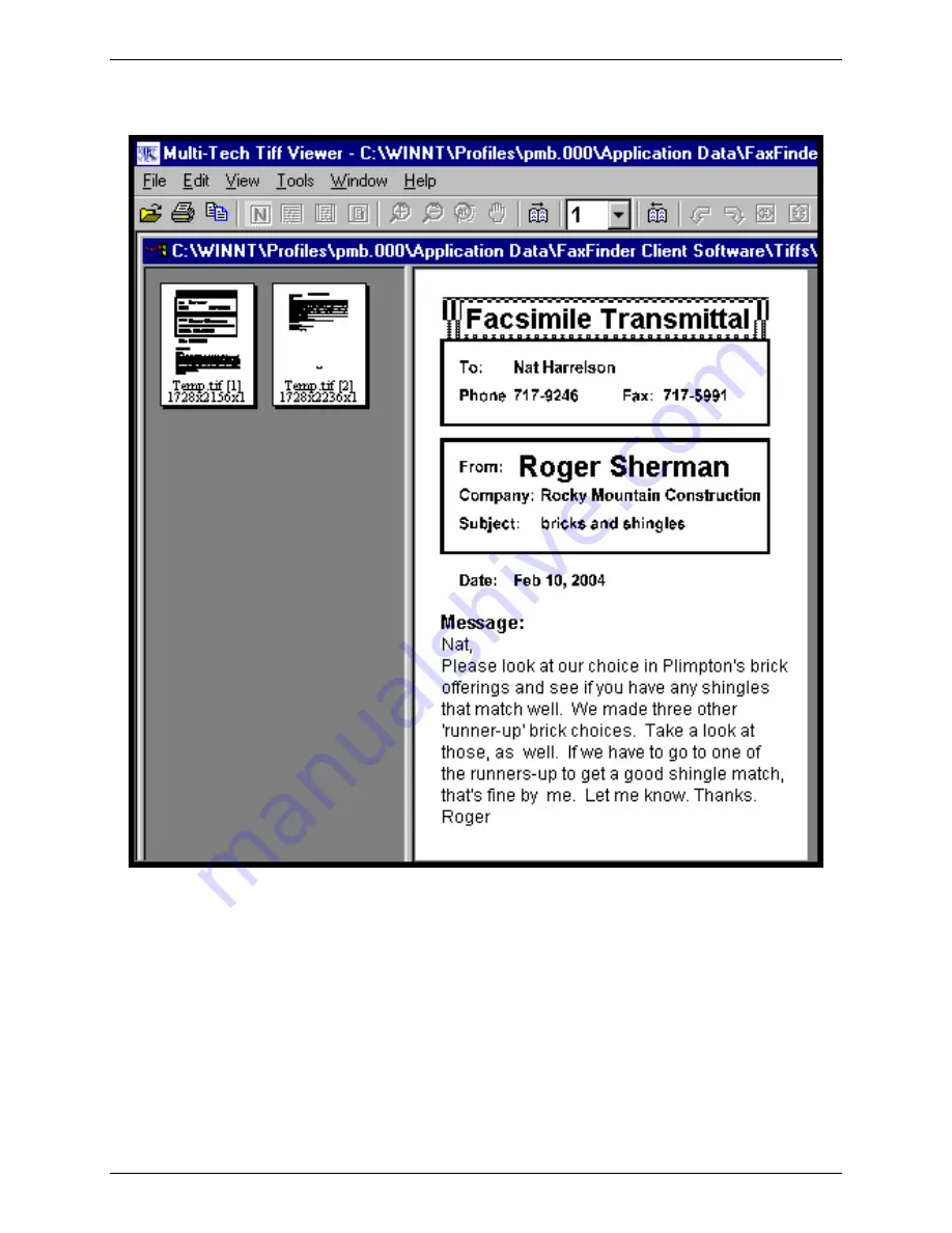 Multitech FaxFinder FF200 Administrator User Manual Download Page 111