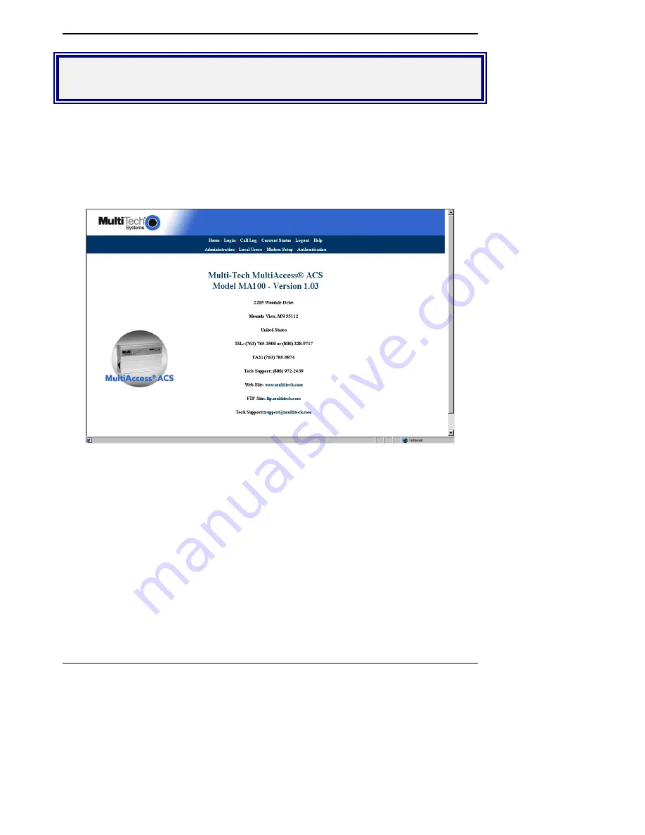 Multitech MA100-1M User Manual Download Page 15