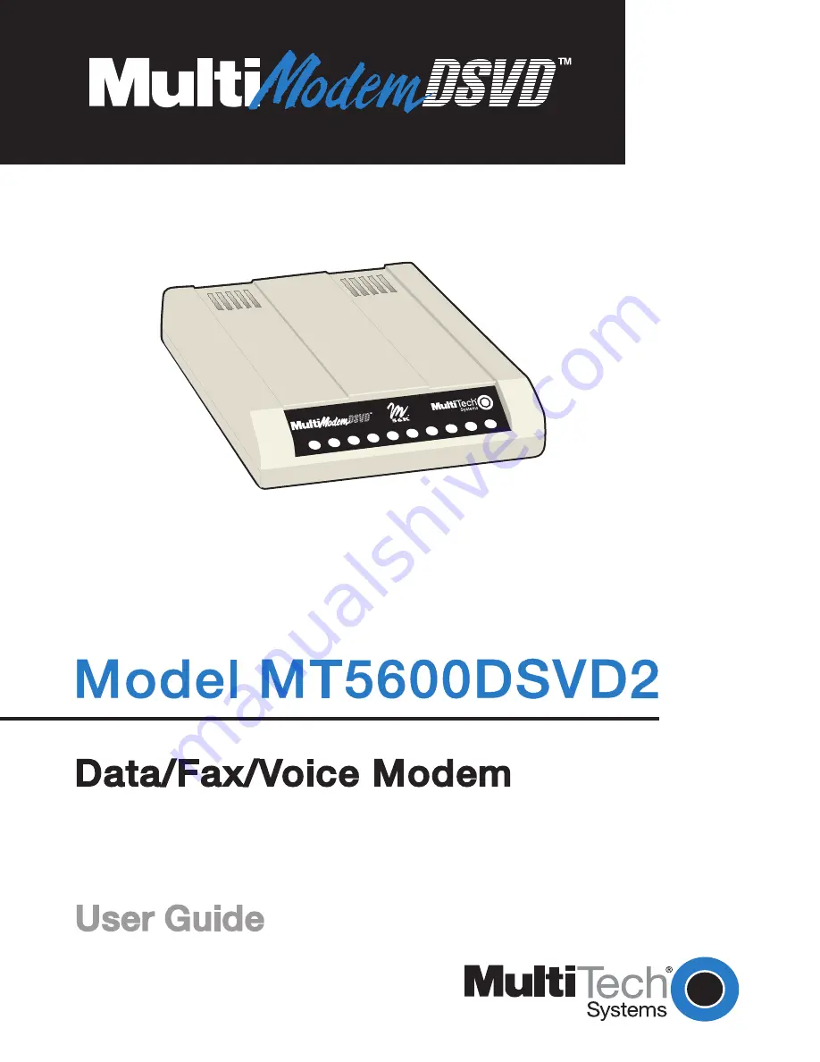 Multitech MT5600DSVD2 Скачать руководство пользователя страница 1