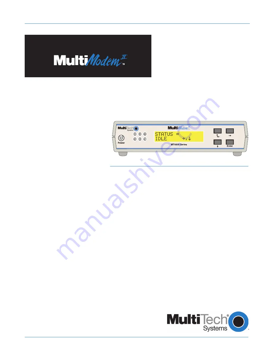 Multitech MultiModem II MT5600BA-V.90 User Manual Download Page 1