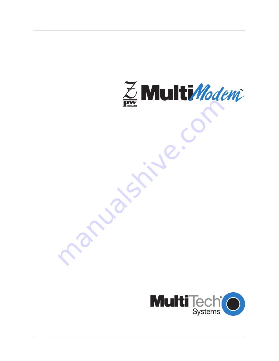 Multitech MultiModem MT2834ZPW Скачать руководство пользователя страница 1