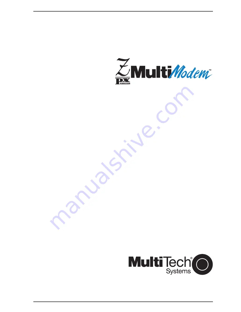 Multitech MultiModem MT2834ZPX Owner'S Manual Download Page 1