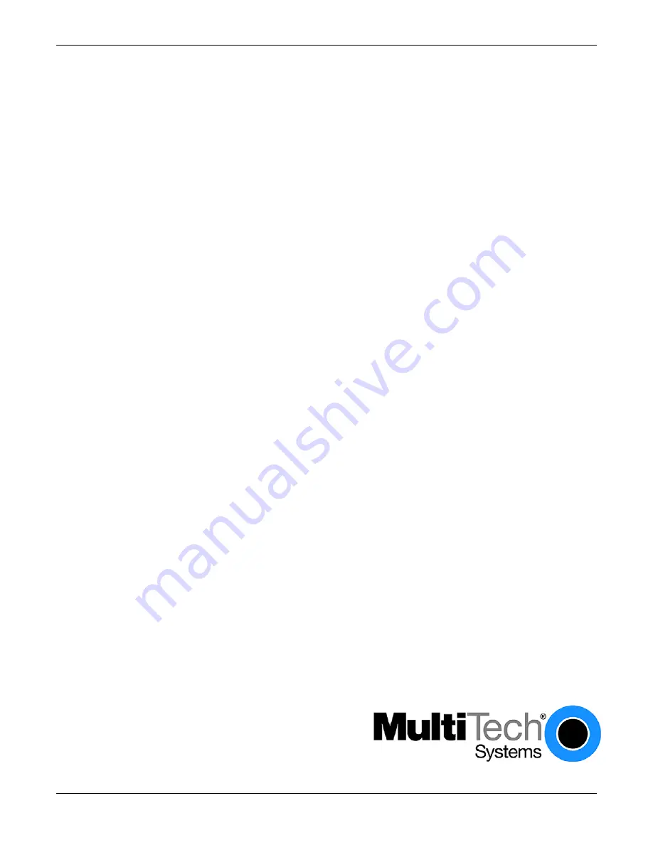 Multitech ZDX Series User Manual Download Page 1