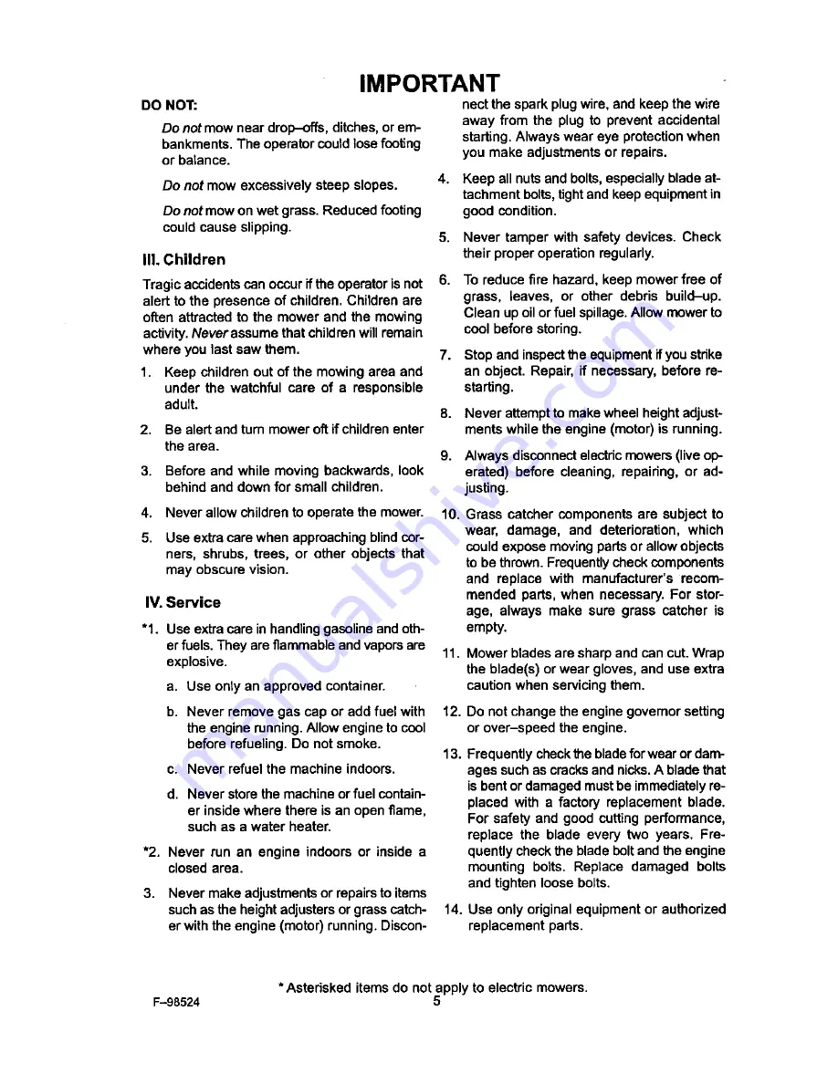 Murray 22106X9A Instruction Book Download Page 5