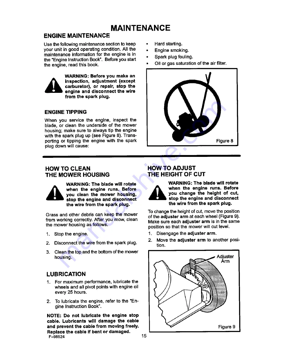 Murray 22106X9A Instruction Book Download Page 15