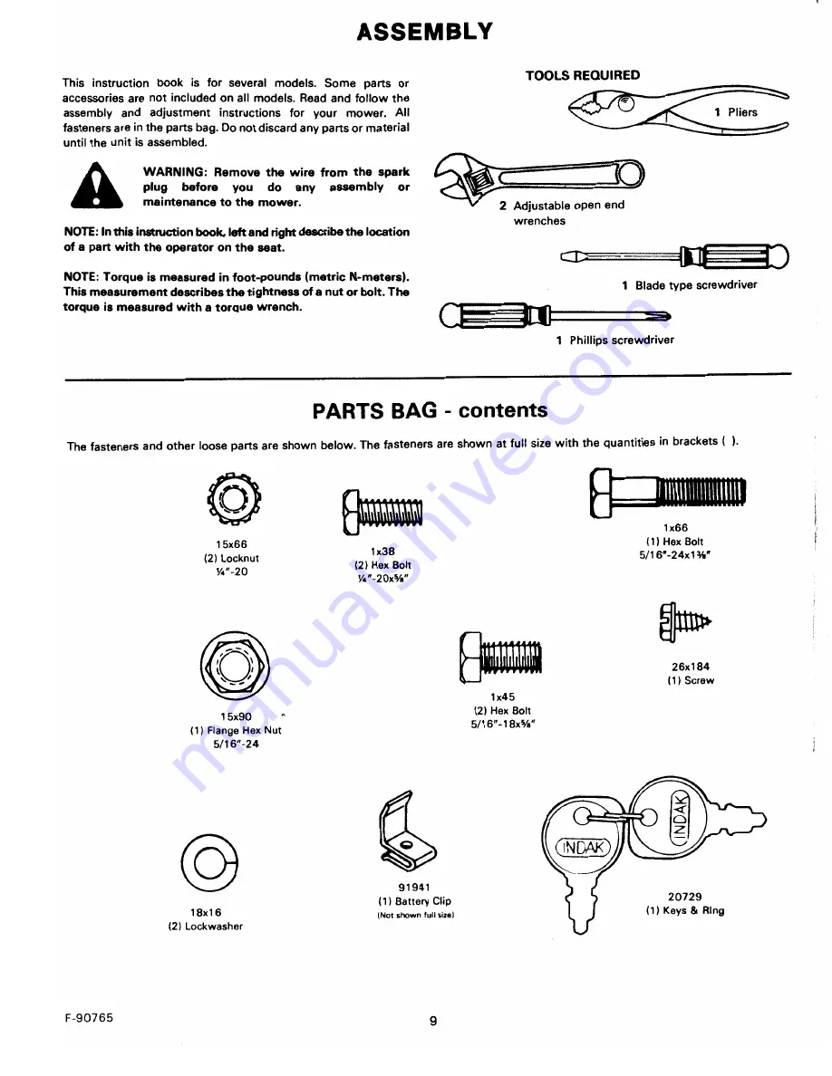 Murray 40603B Instruction Book Download Page 9