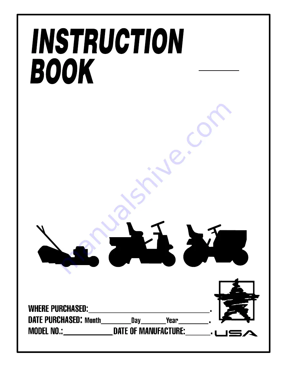 Murray 425604 99A Series Instruction Book Download Page 1