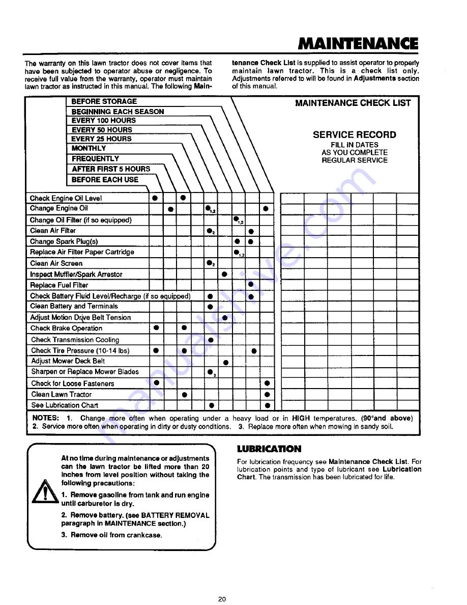 Murray G4618000 Operator'S Manual Download Page 20