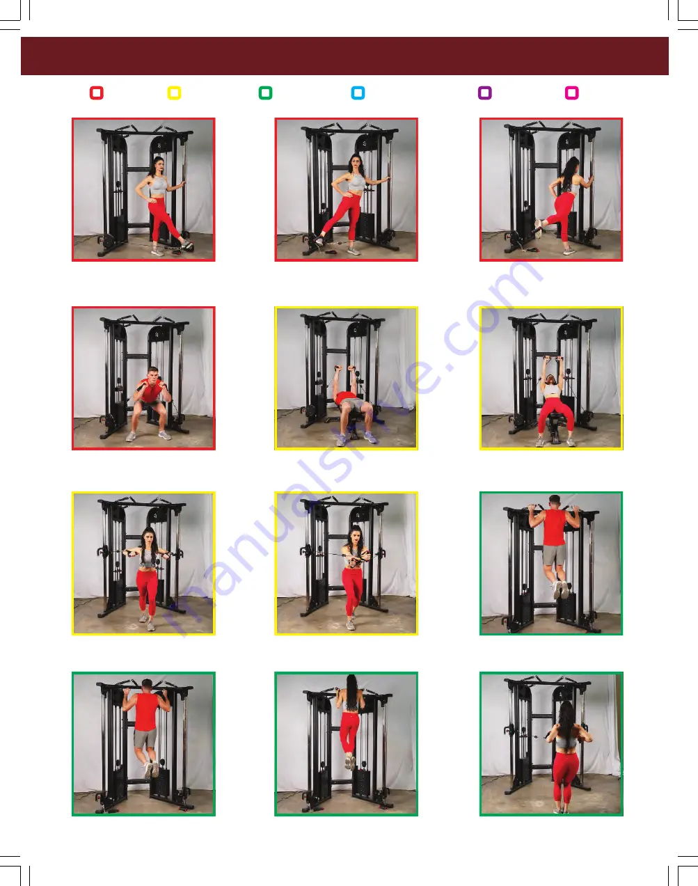 MUSCLE D 88 Dual Adjustable Pulley Exercise Manual Download Page 2