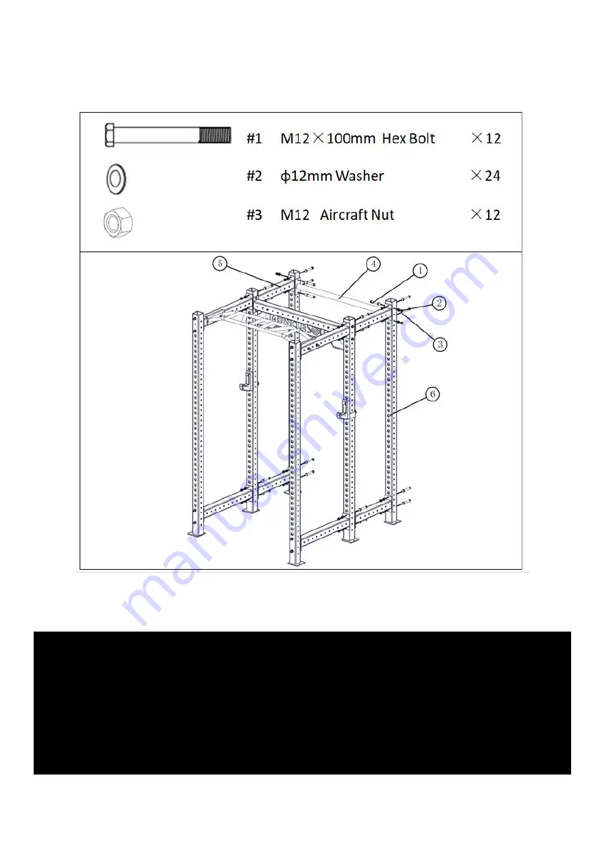 MuscleSquad 3 Power Rack Assembly & User Manual Download Page 7